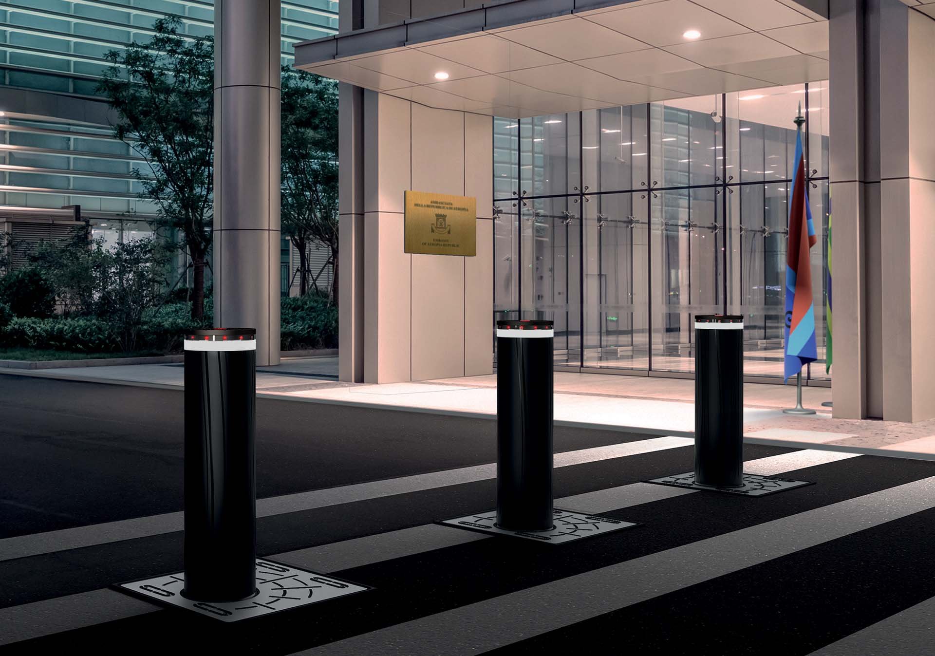 Installazione dissuasore FAAC Serie JS