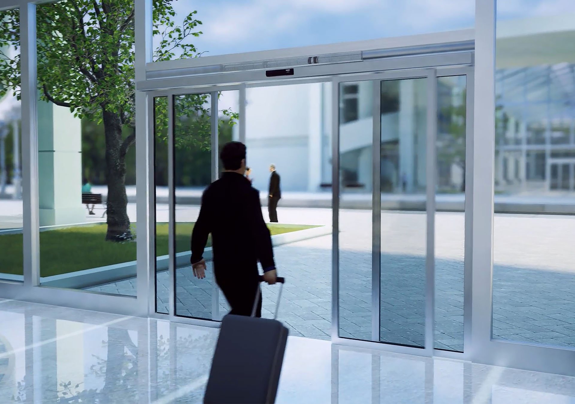 FAAC AIRSLIDE Porta scorrevole con barriera d’aria incorporata
