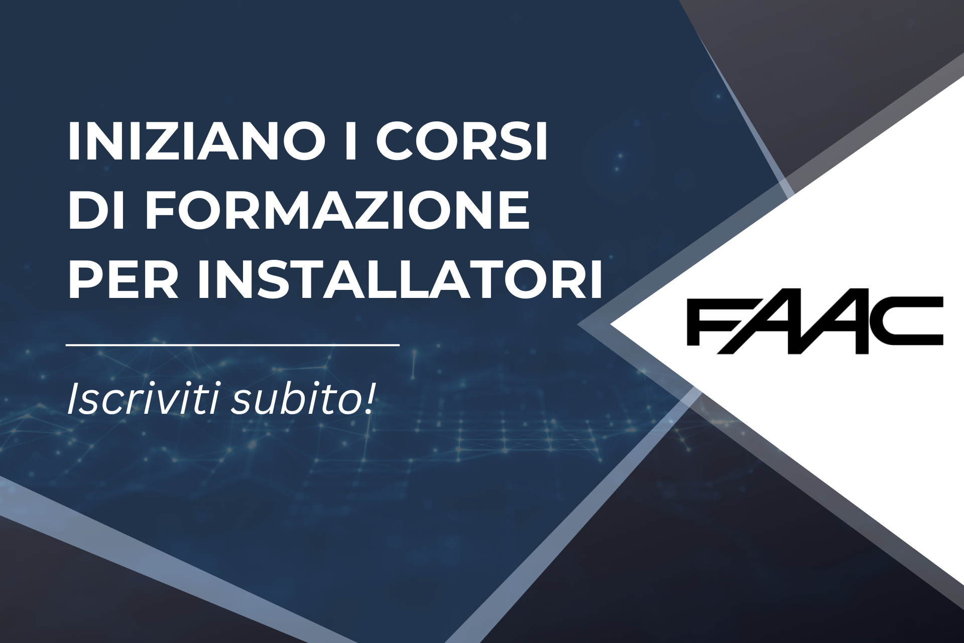 Corsi di formazione FAAC 2025: tutte le date per gli installatori
